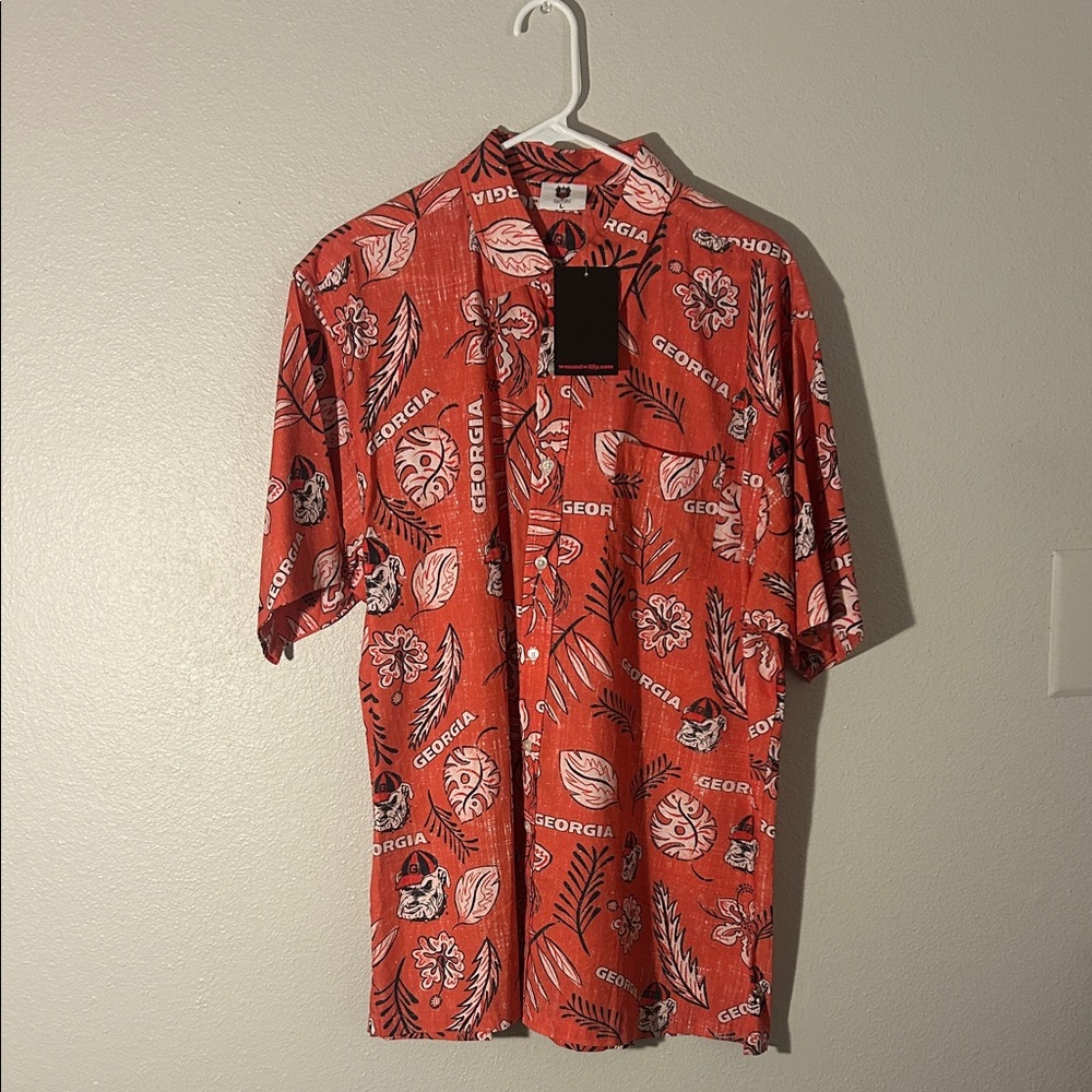 Red University of Georgia (uga) Hawaiian Shirt